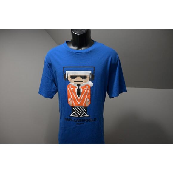 Karl Lagerfeld Tee Shirt Kocktail Karl Textured Short Sleeve Mens Size Large - Picture 1 of 9